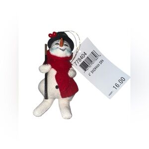 Annalee 4” Snowman Ornament NWT